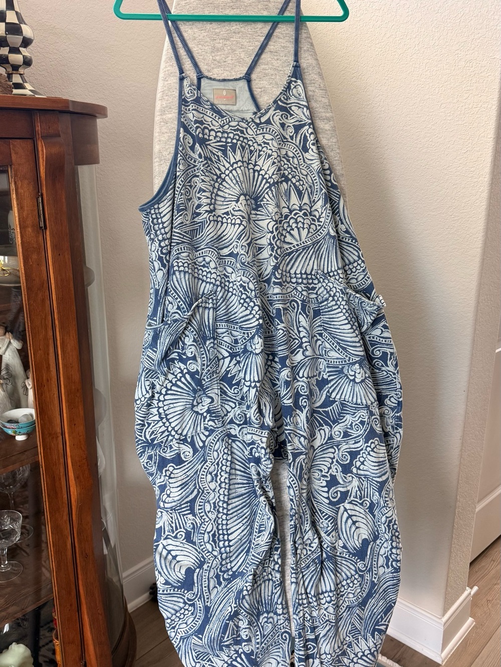 FREE PEOPLE MOVEMENT HOT SHOT ONESIE PRINTED - INDIGO COMBO